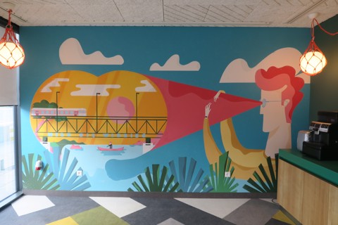 Murale artystyczne dla hotelu Ibis Style